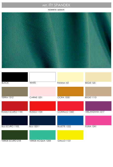 Color chart Ity Spandex